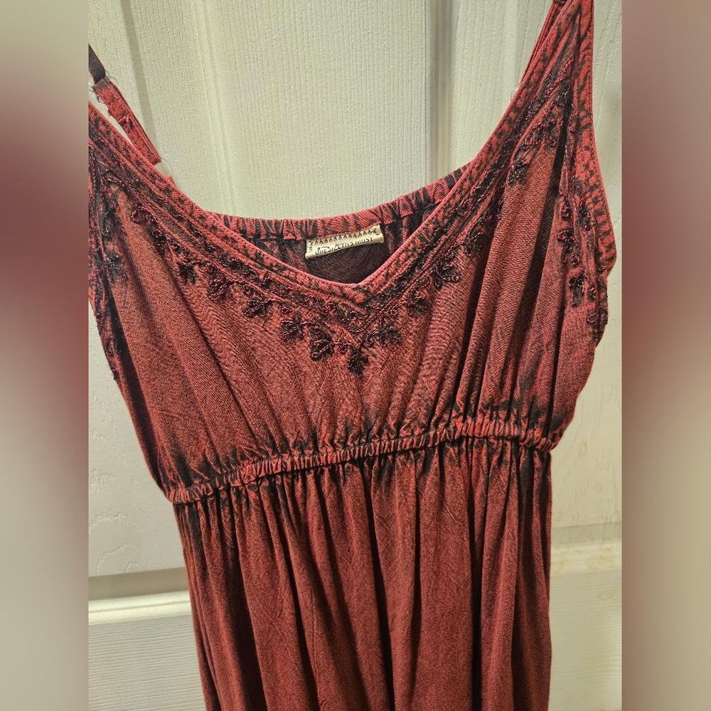 Devi Rust Spaghetti Strap Dress - Picture 3 of 5